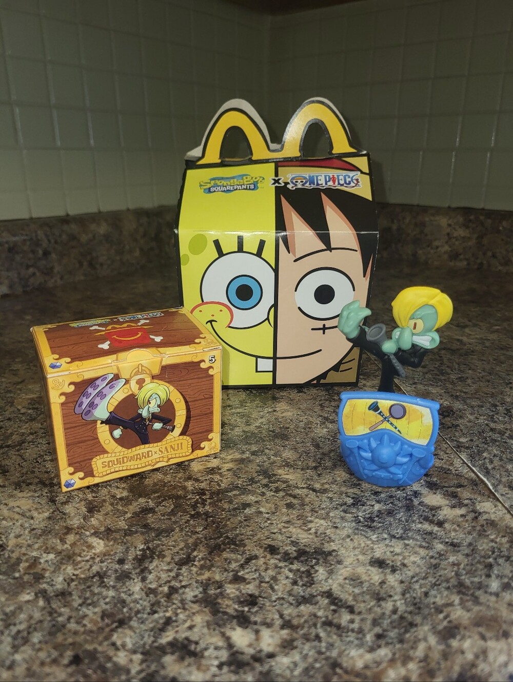 SpongeBob x One Piece Squidward & Sanji Collectible Toy W Boxes